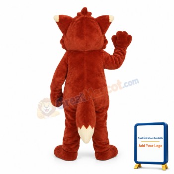 Happy Red Fox Mascot Costume