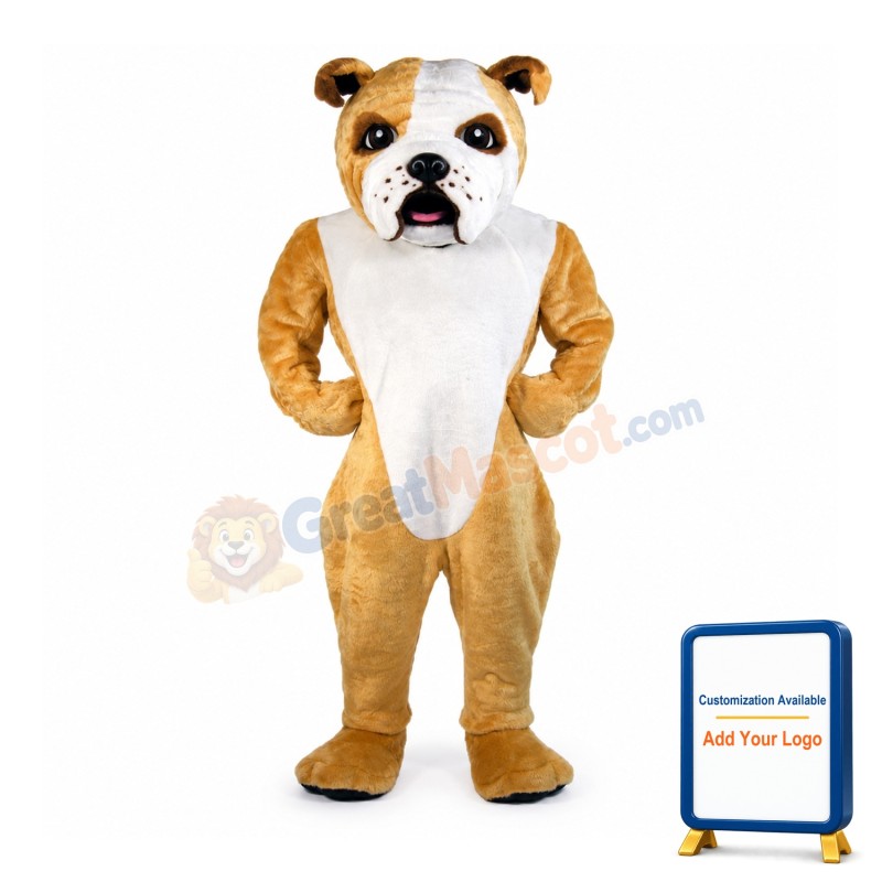 Cute Lightweight Bulldog Mascot Costume