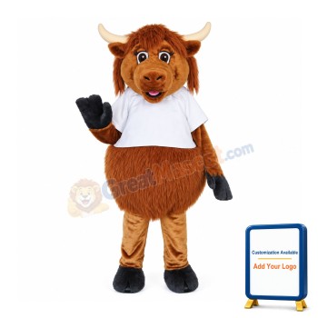 Cute Furry Cow Mascot Costume