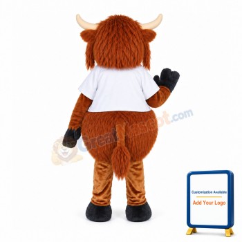 Cute Furry Cow Mascot Costume