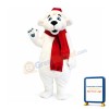 Happy Lightweight Polar Bear Mascot Costume