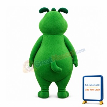 Cute Green Bear Mascot Costume