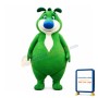 Cute Green Bear Mascot Costume
