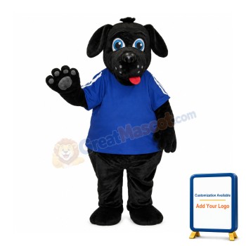 College Black Dog Mascot Costume