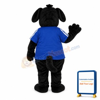 College Black Dog Mascot Costume