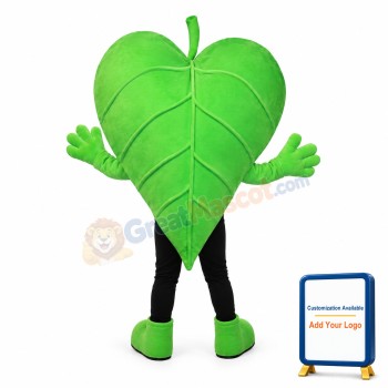 Happy Lightweight Leaf Mascot Costume