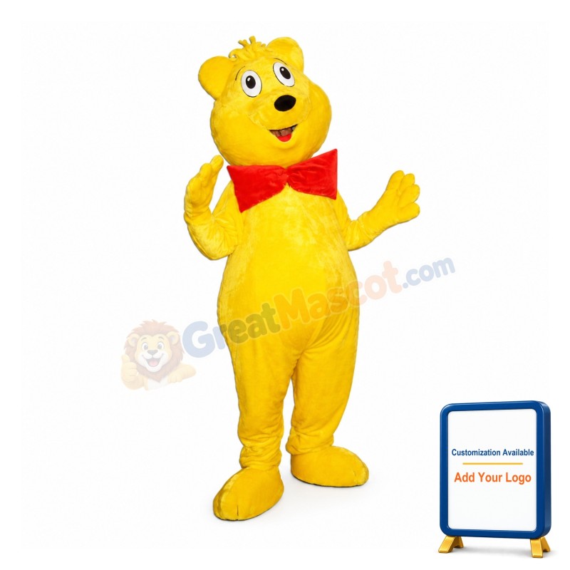 Yellow Lightweight Bear Mascot Costume