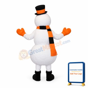 Happy Lightweight Snowman Mascot Costume