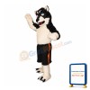 Black & White Wolf Mascot Costume