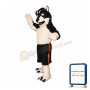 Black & White Wolf Mascot Costume