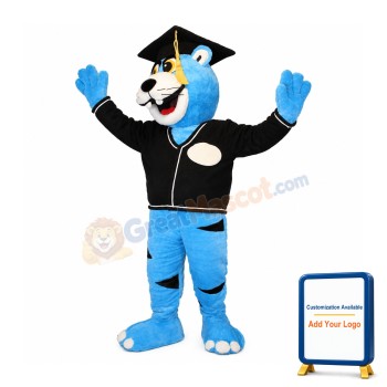 Blue Erudite Panther Mascot Costume
