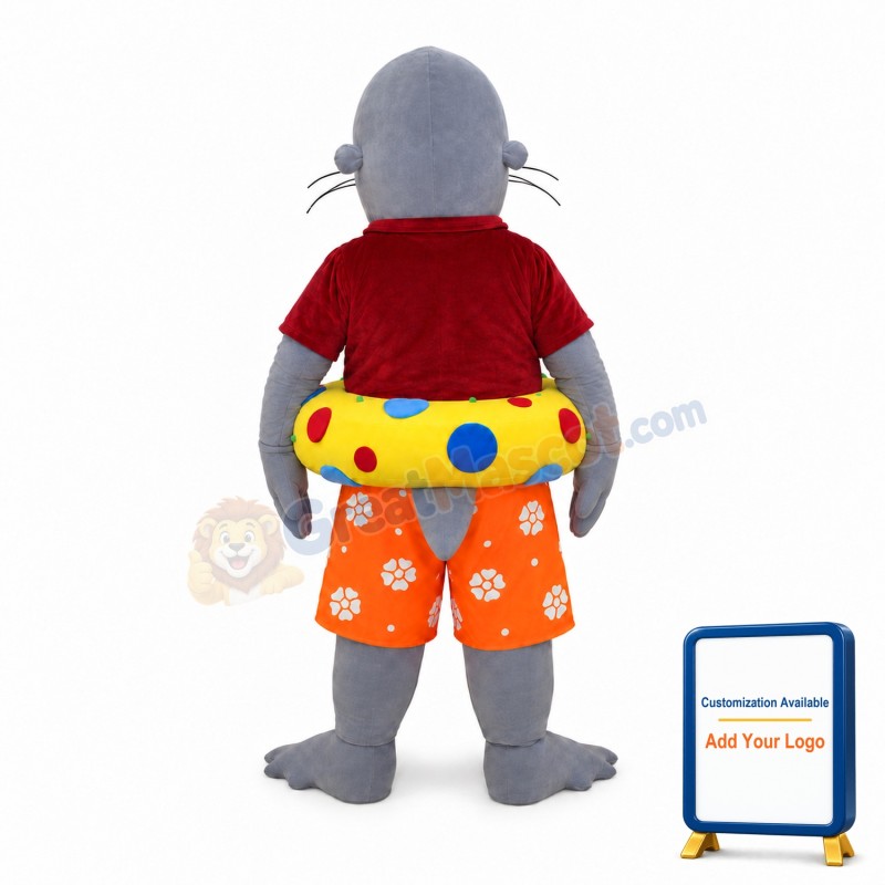 Happy Lightweight Sea Lion Mascot Costume