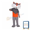 Happy Grey Cat Mascot Costume