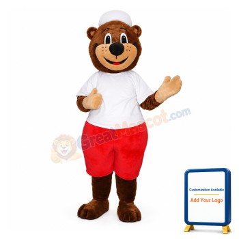 College Sport Bear Mascot Costume