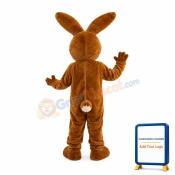 Brown & White Rabbit Mascot Costume