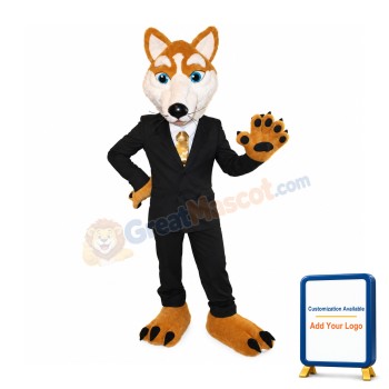 Gentlemanly Wolf Mascot Costume