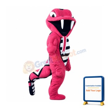 Fierce Red Cobra Mascot Costume