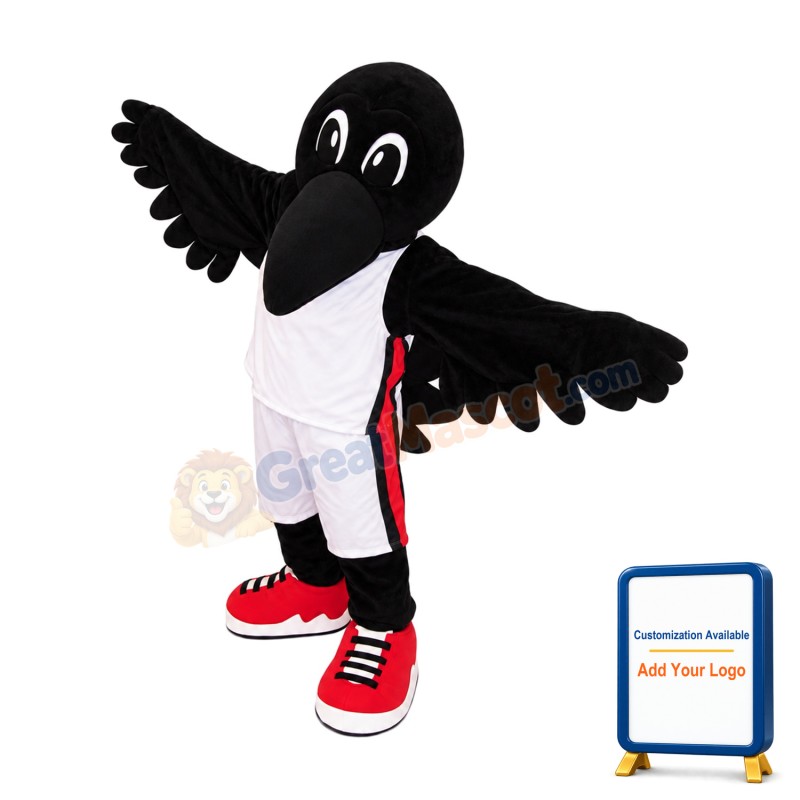 Black Raven Mascot Costume
