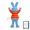 High Blue Bunny Mascot Costume