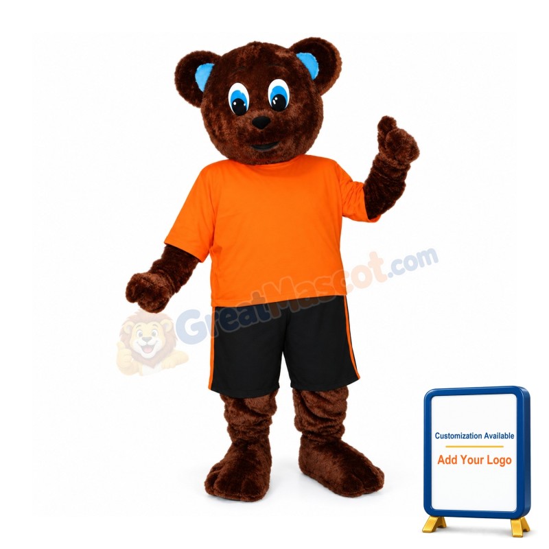 Sport Brown Bear Mascot Costume