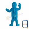 Happy Blue Dolphin Mascot Costume