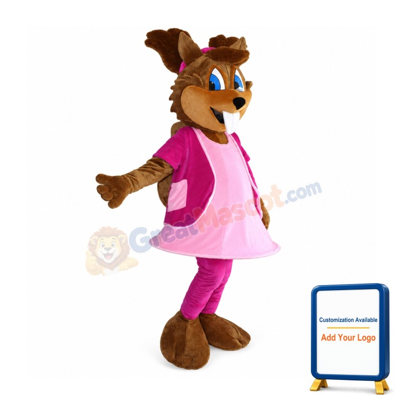 Girl Squirrel Mascot Costume