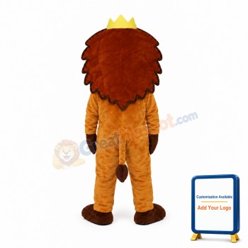 Happy Lightweight King Lion Mascot Costume
