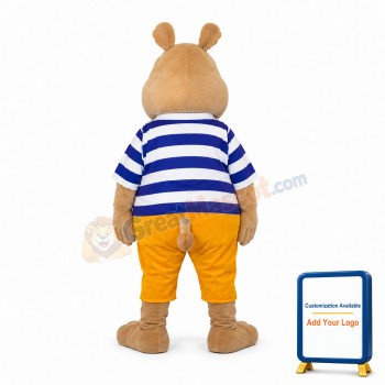 Happy Lightweight Hippo Mascot Costume
