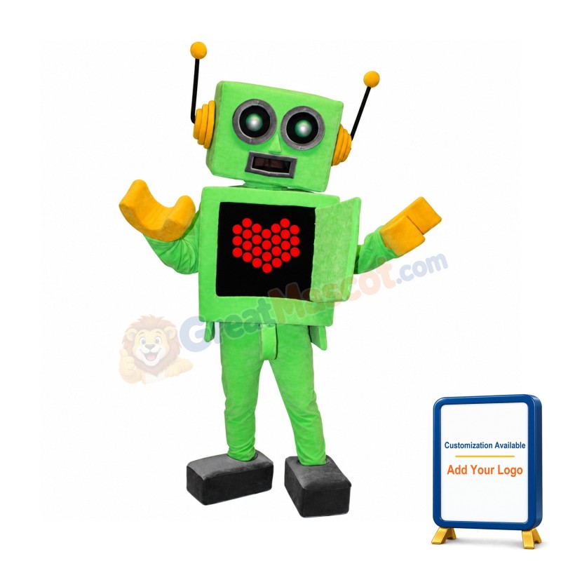 Happy Lightweight Robot Mascot Costume