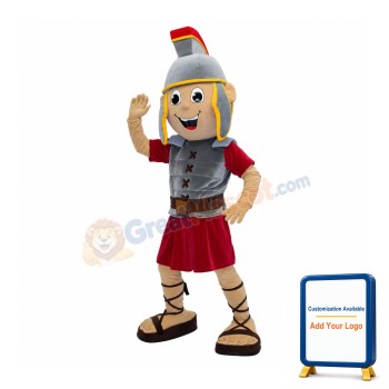 Happy Spartan Trojan Knight Mascot Costume