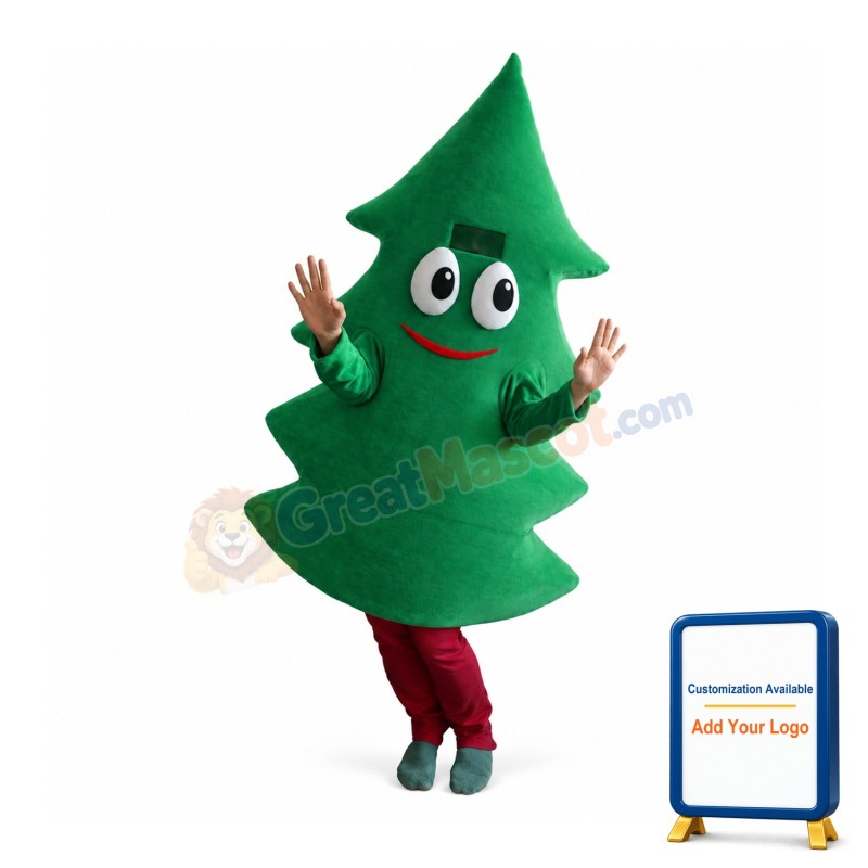 Happy Christmas Tree Mascot Costume