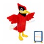 Fur Fabric Red Cardinal Mascot Costume