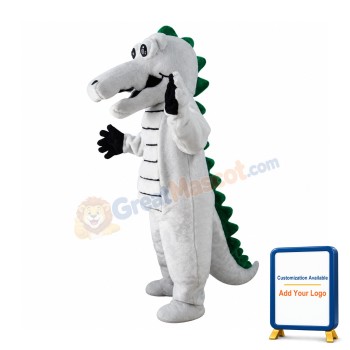 Grey Crocodile Mascot Costume