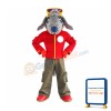 Grey Bedlington Dog Mascot Costume
