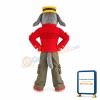 Grey Bedlington Dog Mascot Costume