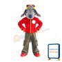 Grey Bedlington Dog Mascot Costume
