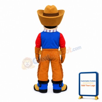 Happy Lightweight Cowboy Mascot Costume