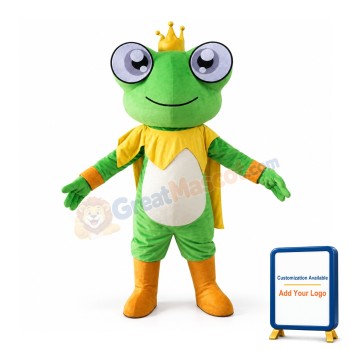 King Frog Mascot Costume