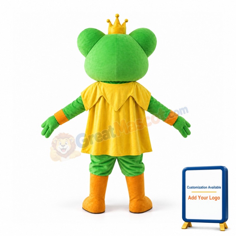 King Frog Mascot Costume