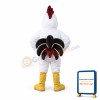 Power Muscular White Rooster Mascot Costume