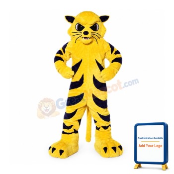 Yellow Wildcat Mascot Costume