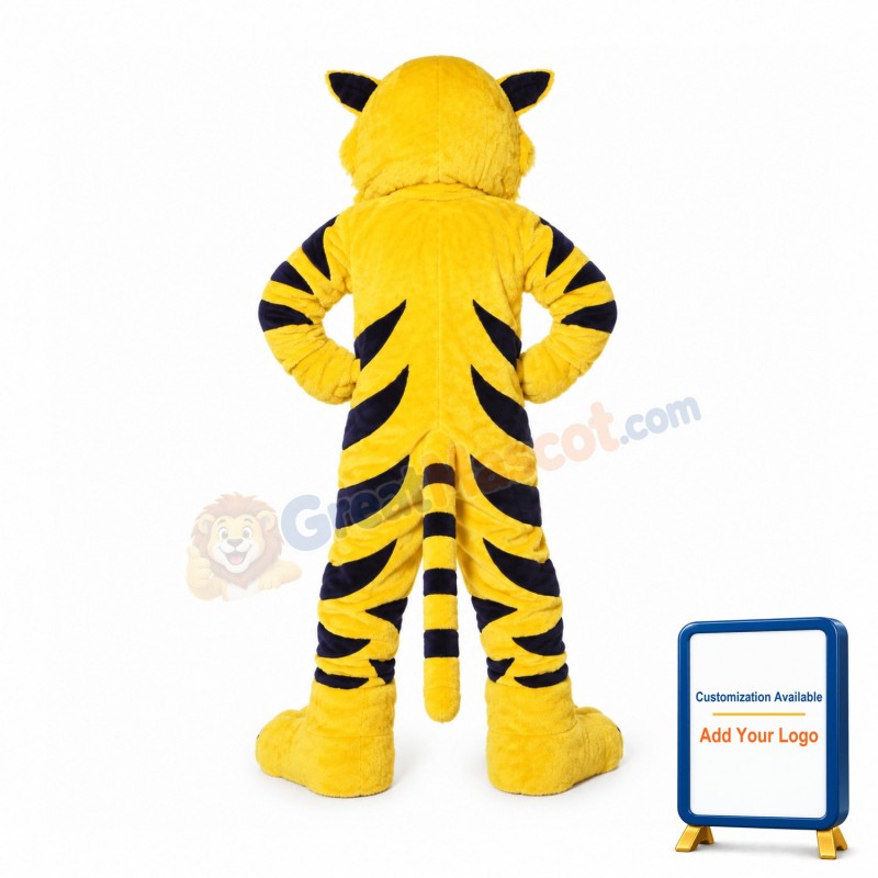Yellow Wildcat Mascot Costume