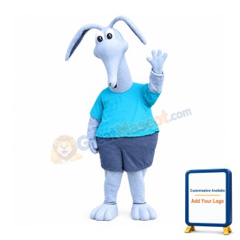 White Aardvark Mascot Costume