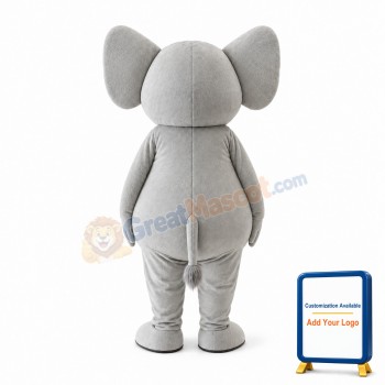 Little Cute Grey Elephant Mascot Costume