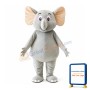Little Cute Grey Elephant Mascot Costume