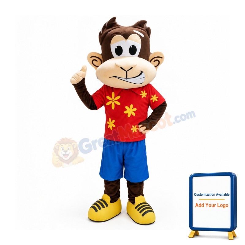 Funny Lightweight Monkey Mascot Costume