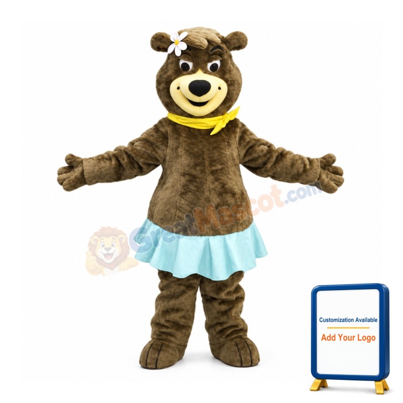 Beautiful Female Bear Mascot Costume