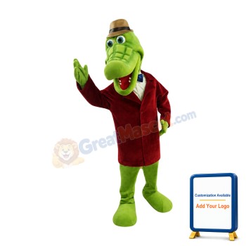 Gentlemanly Crocodile Mascot Costume