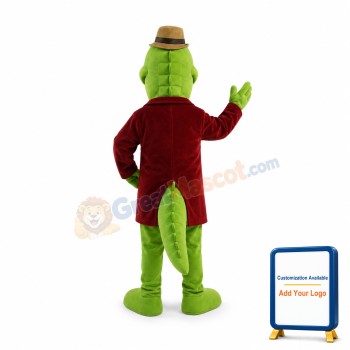 Gentlemanly Crocodile Mascot Costume
