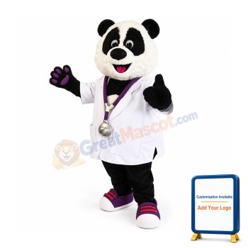 Doctor Panda Mascot Costume